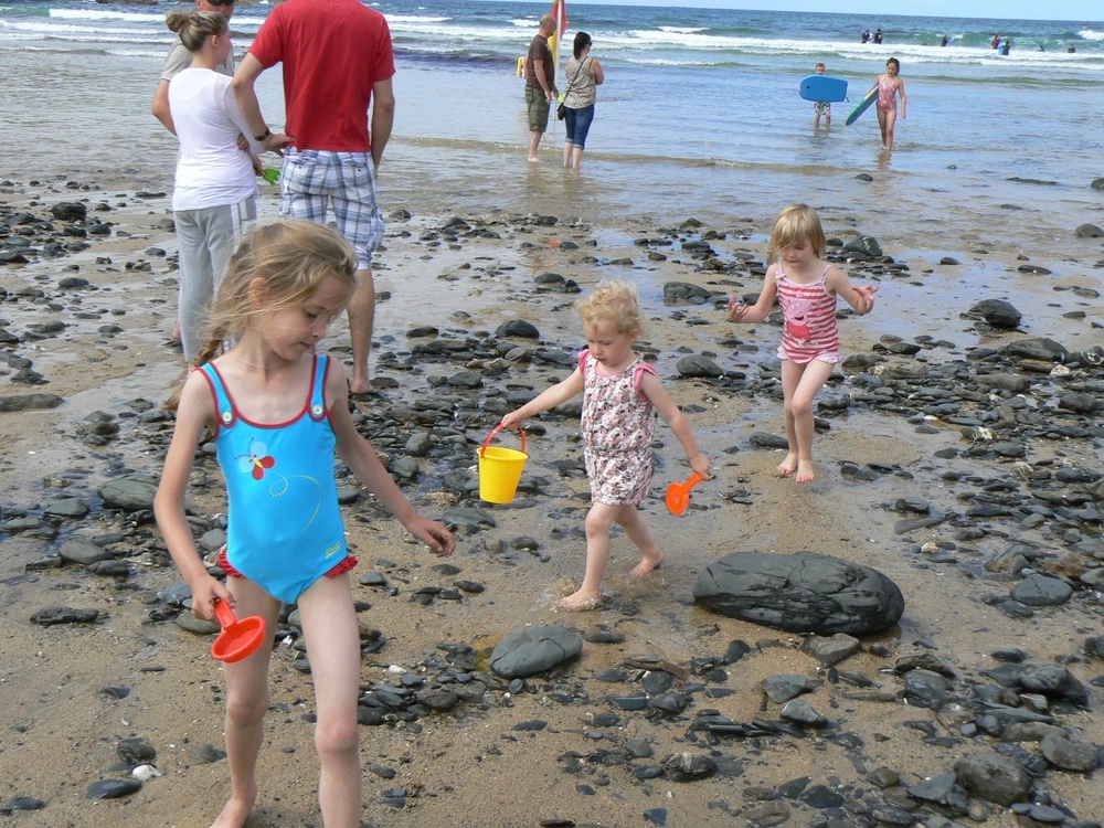 The girls on the beach together